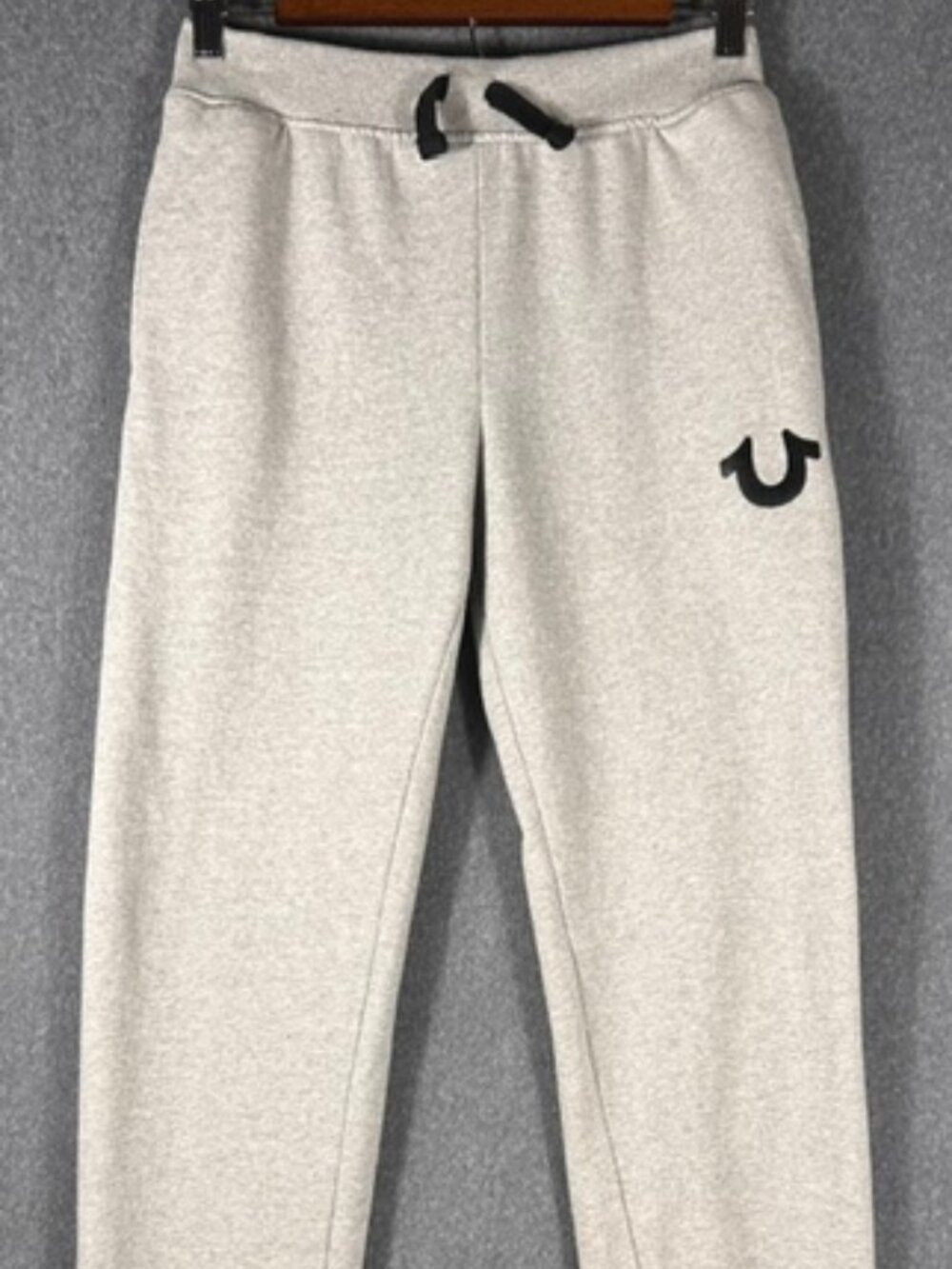 True Religion Youth Joggers Sz Large Grey Elastic Waist Pull On Drawstrings